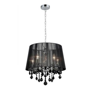 Italux Lampa sufitowa Cornelia czarna 5x60W E14