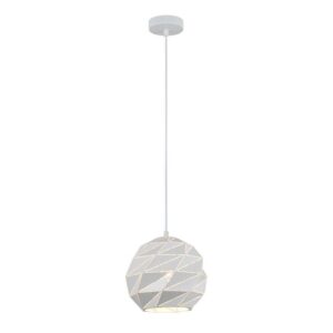 Italux Lampa wisząca PALERMO śr. 21,5 cm biała 1x40W E27