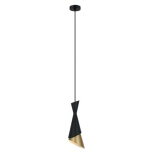 Italux Lampa MALIA śr. 13,5 cm czarno złota 1x40W E27