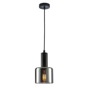 Italux Lampa wisząca SANTIA śr.12cm czarna E27