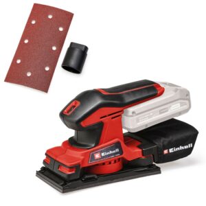 Einhell Szlifierka oscylacyjna TC-OS 18/187 Li – lekka i kompaktowa szlifierka oscylacyjna zasilana akumulatorem 18V, przeznaczona do szlifowania płaskich powierzchni