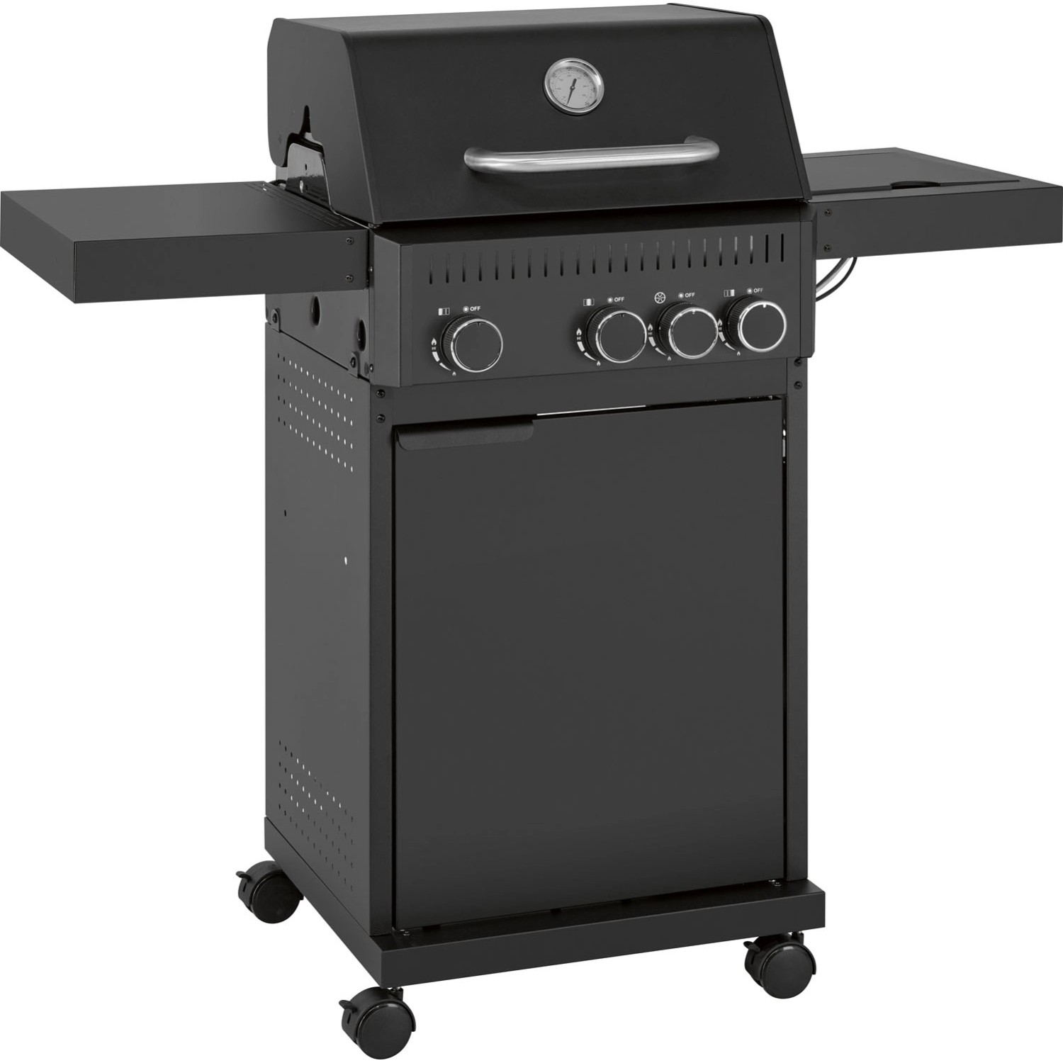 Grill gazowy ogrodowy 3+1-palnikowy, moc 10,5 kW – grill z dodatkowym palnikiem bocznym