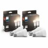 Philips Hue White E27 lampa 4-pak 4x1055lm, przyciemniane, ciepłe białe światło, możliwość sterowania za pomocą aplikacji, kompatybilna z Amazon Alexa (Echo, Echo Dot)