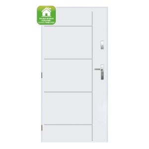 Białe drzwi zewnętrzne Rodan 80L