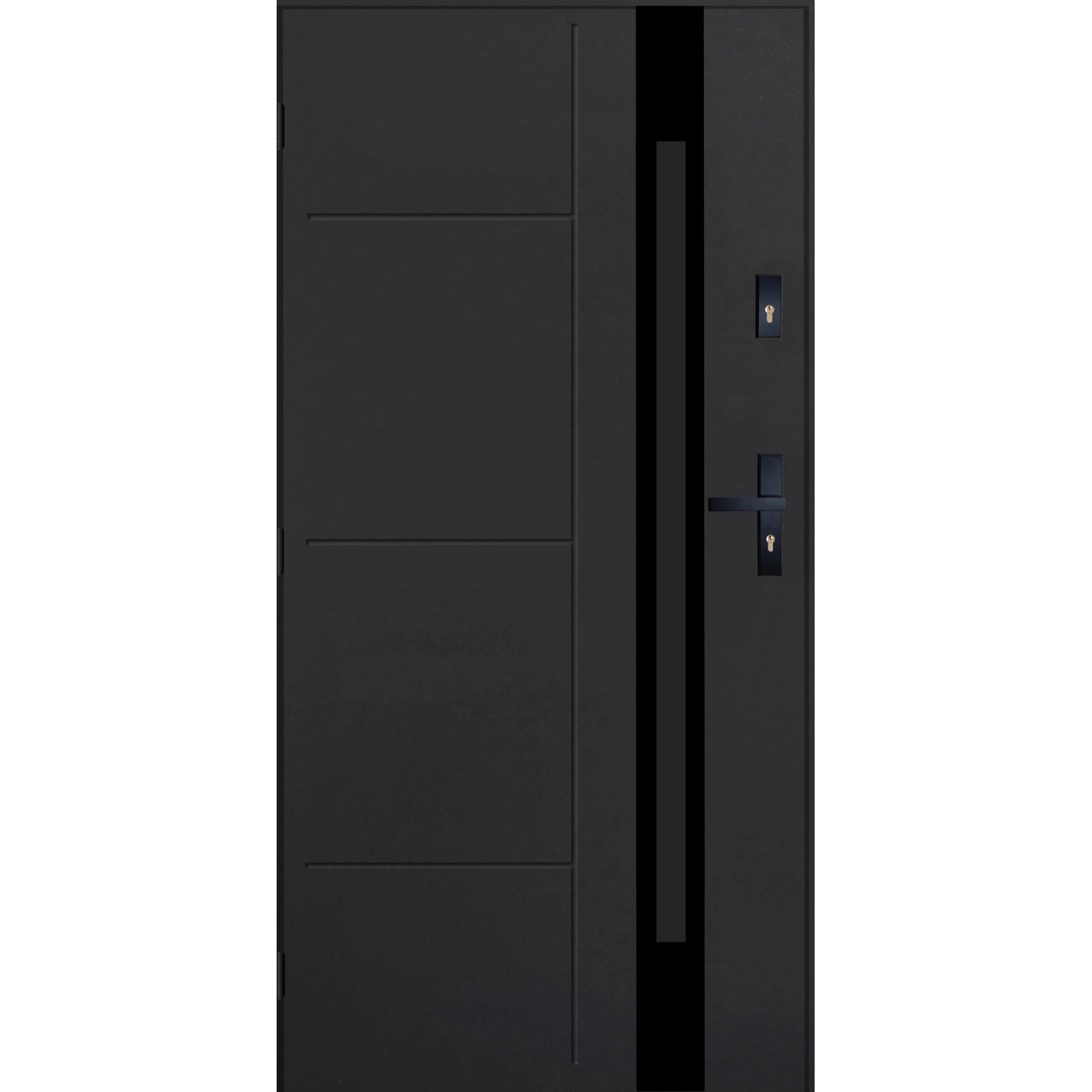 Drzwi stalowe Madryt antracyt 90L