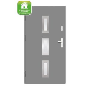 Drzwi zewnętrzne Dorno 90 szare