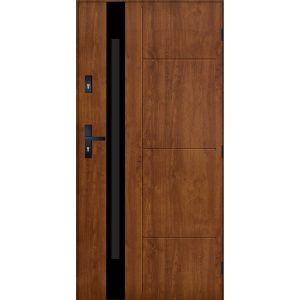 Drzwi zewnętrzne stalowe Madryt z dębu