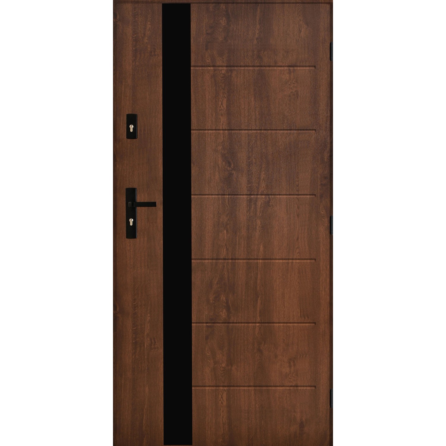 Drzwi zewnętrzne stalowe Pantor Alicante orzech