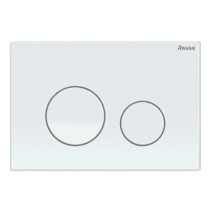 Ravak Przycisk do stelaża Circle WC dwudzielny biały