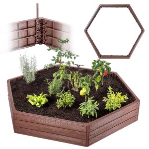 Obrzeże ogrodowe Aizac sześciokątne brązowe