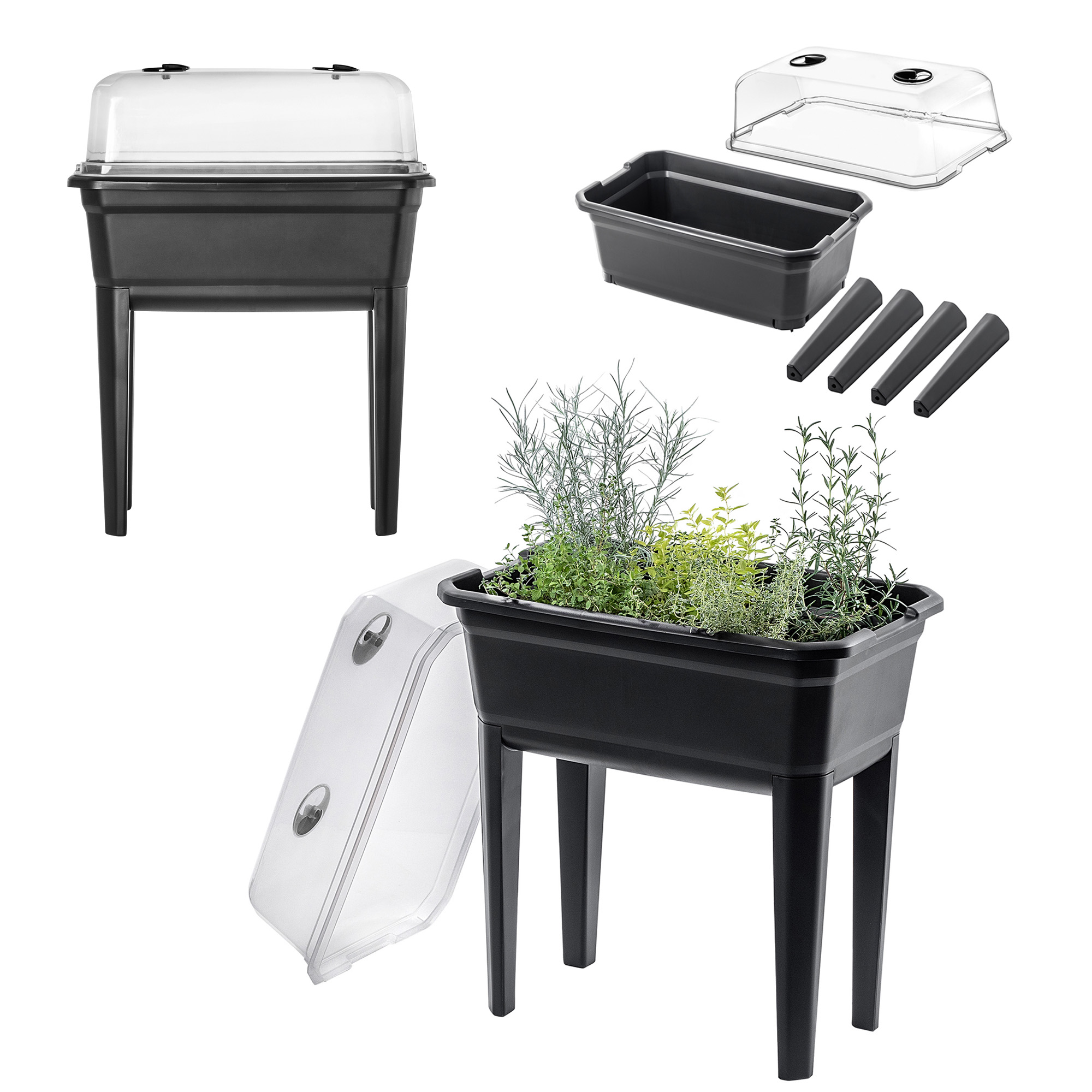 Szklarnia ogrodowa Nemea 60 cm antracyt