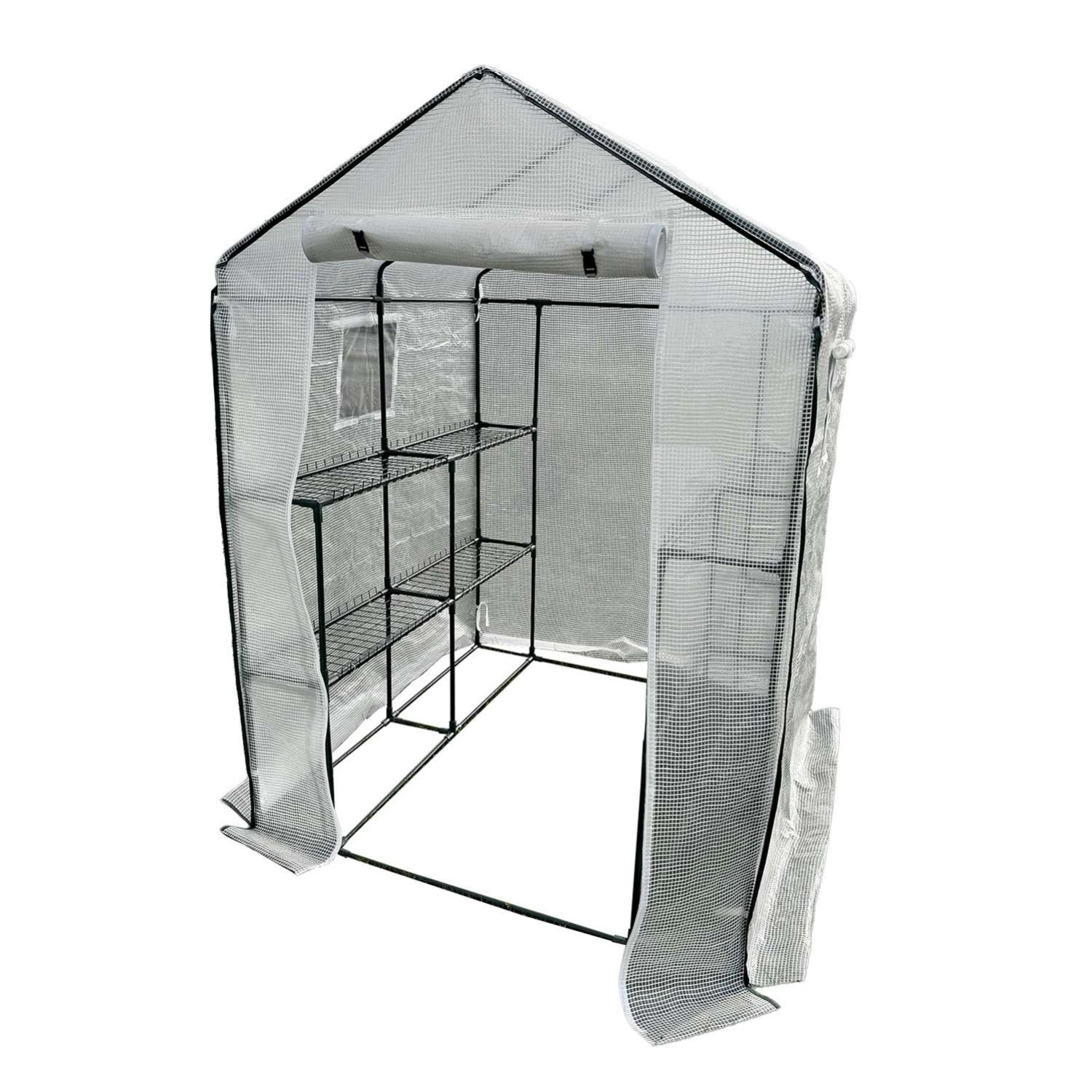 Mini tunel ogrodowy z półkami 140x140 cm