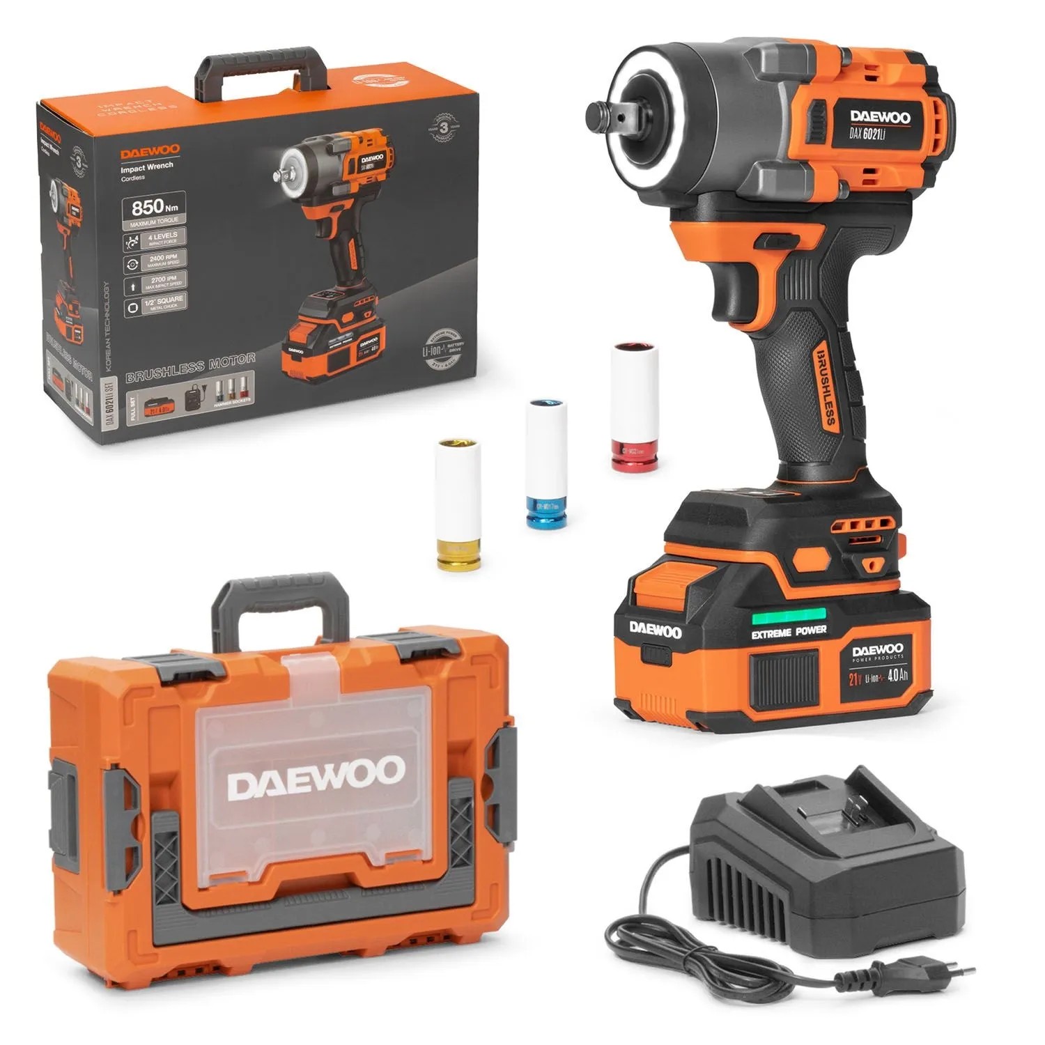 DAEWOO Klucz udarowy DAX 6021 Li 21V