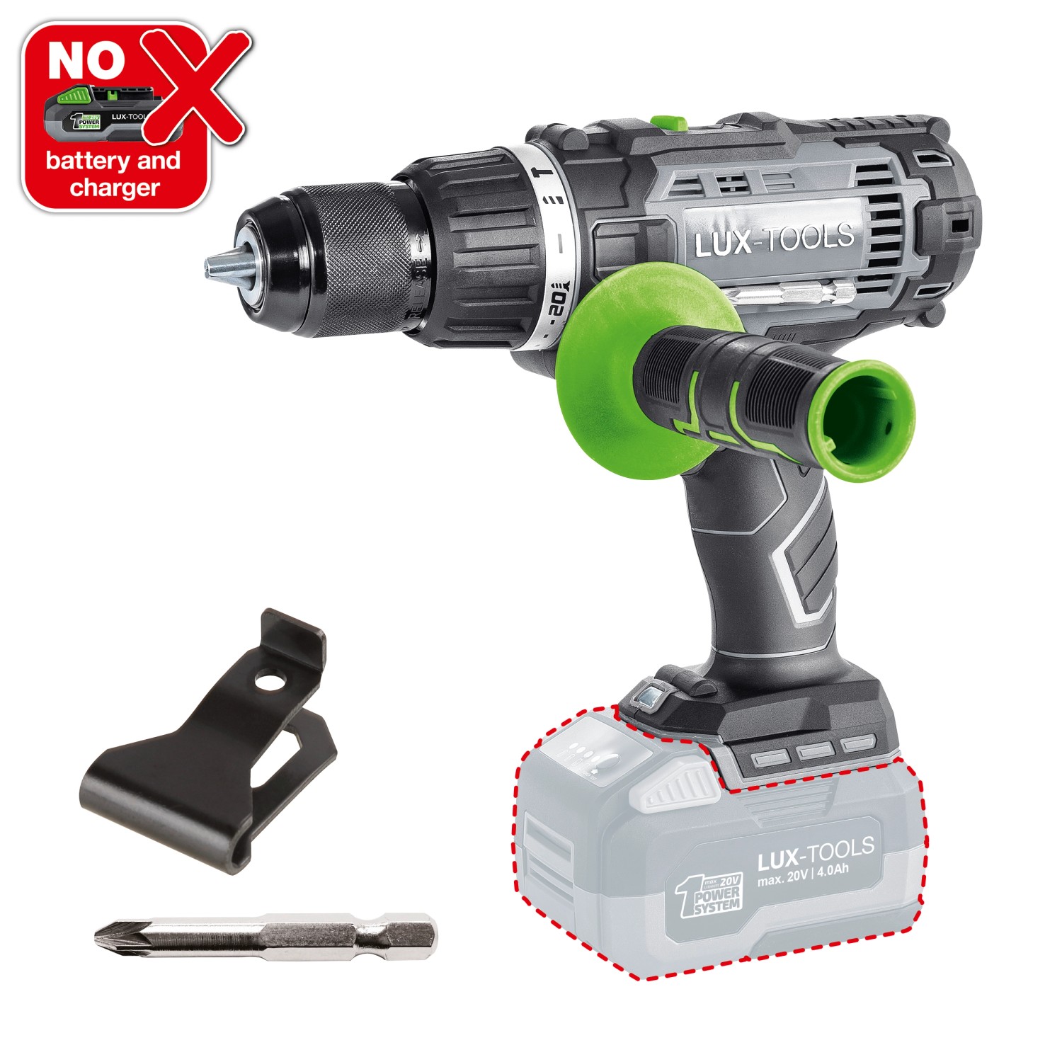 LUX-Tools Wiertarko-wkrętarka udarowa 20V