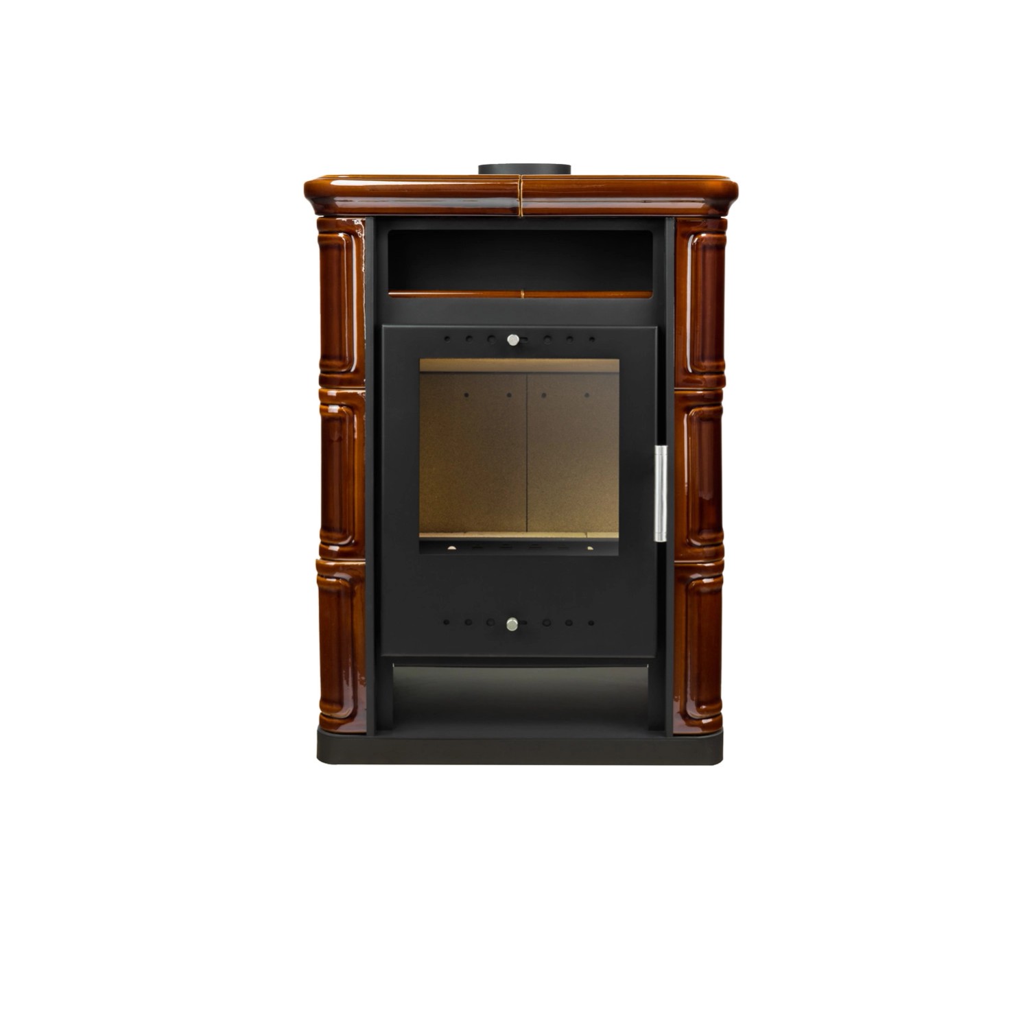 Piec kominkowy Nordflam Arta brązowy