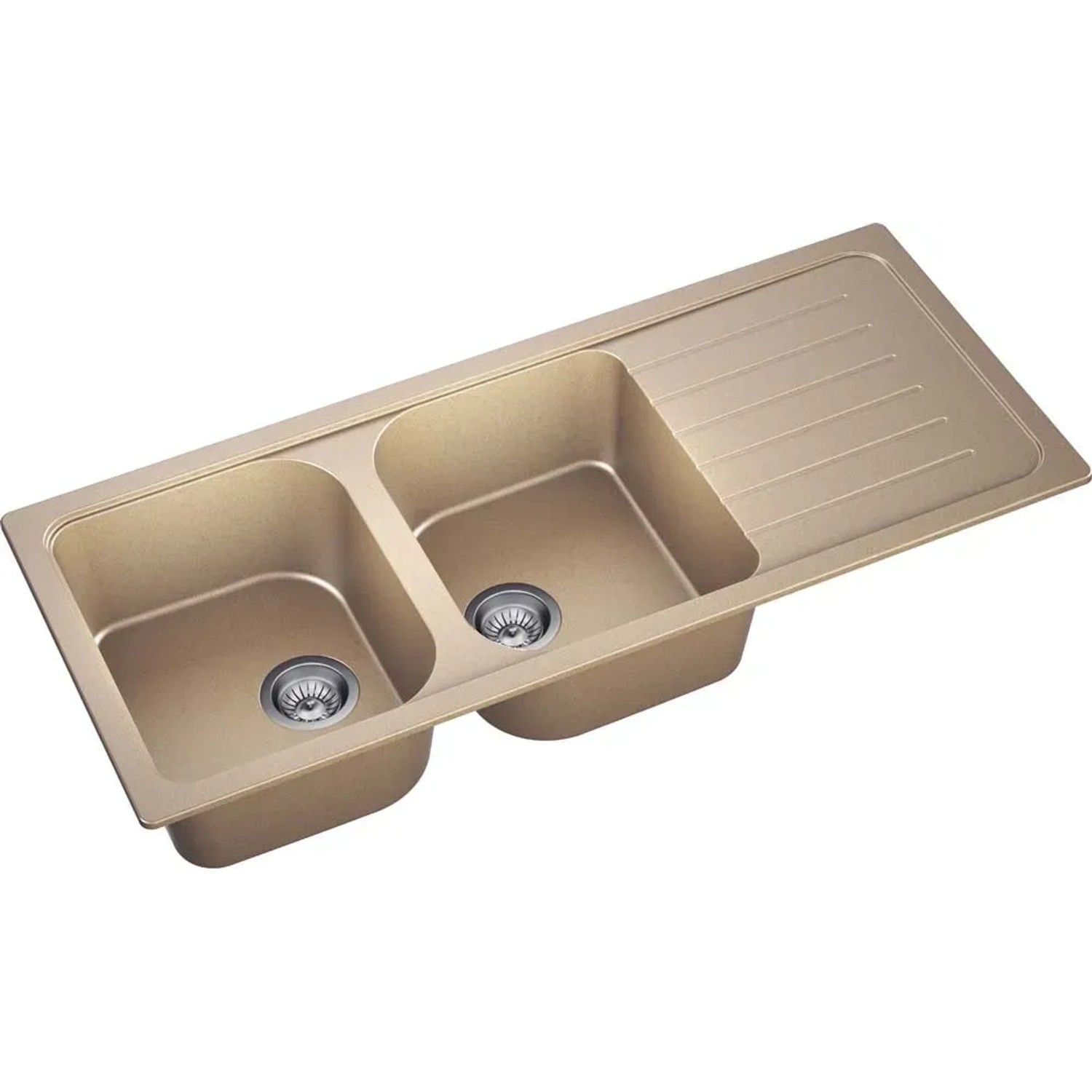 Beżowy zlewozmywak A-Point 2-kom.