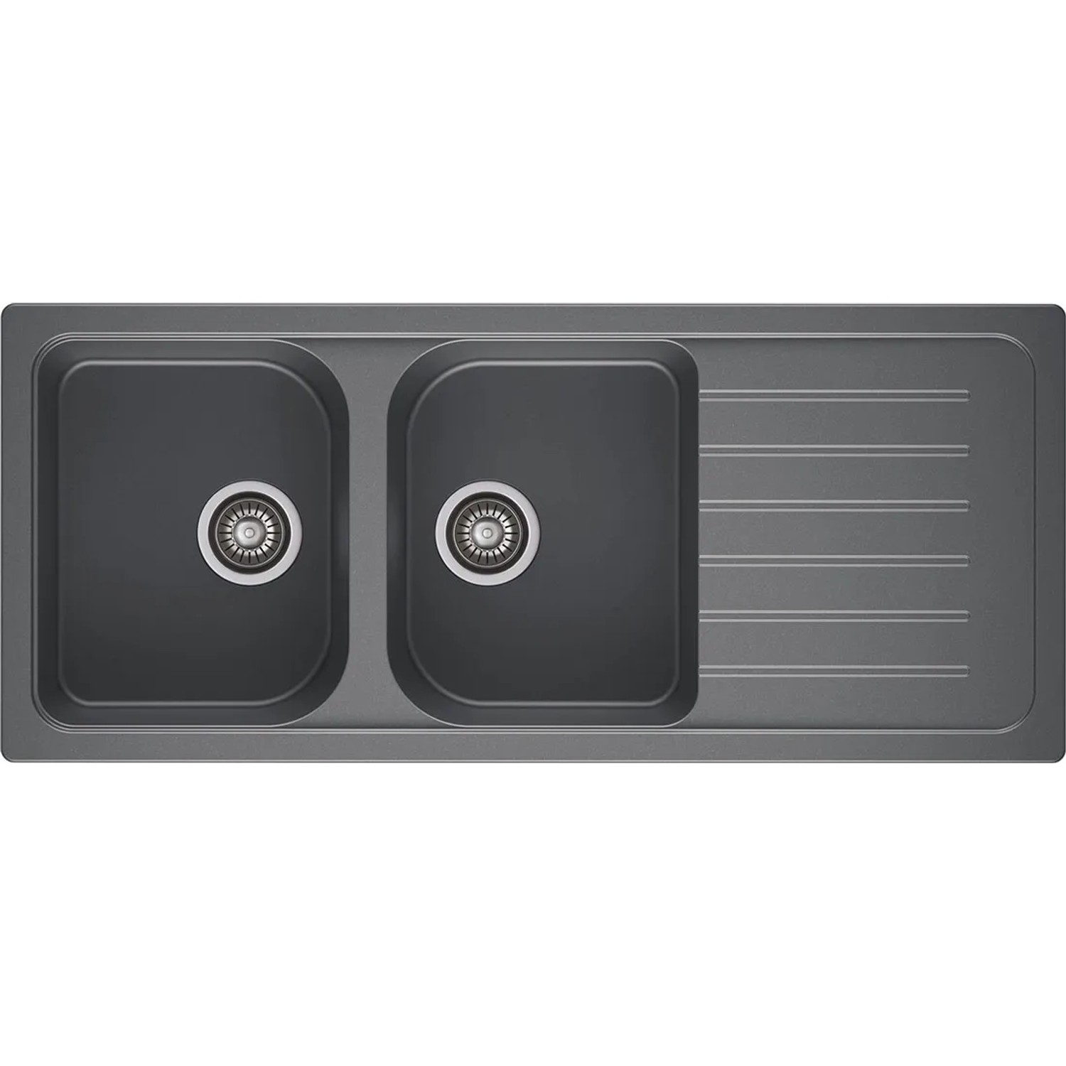 Zlewozmywak A-Point 2-komorowy szary