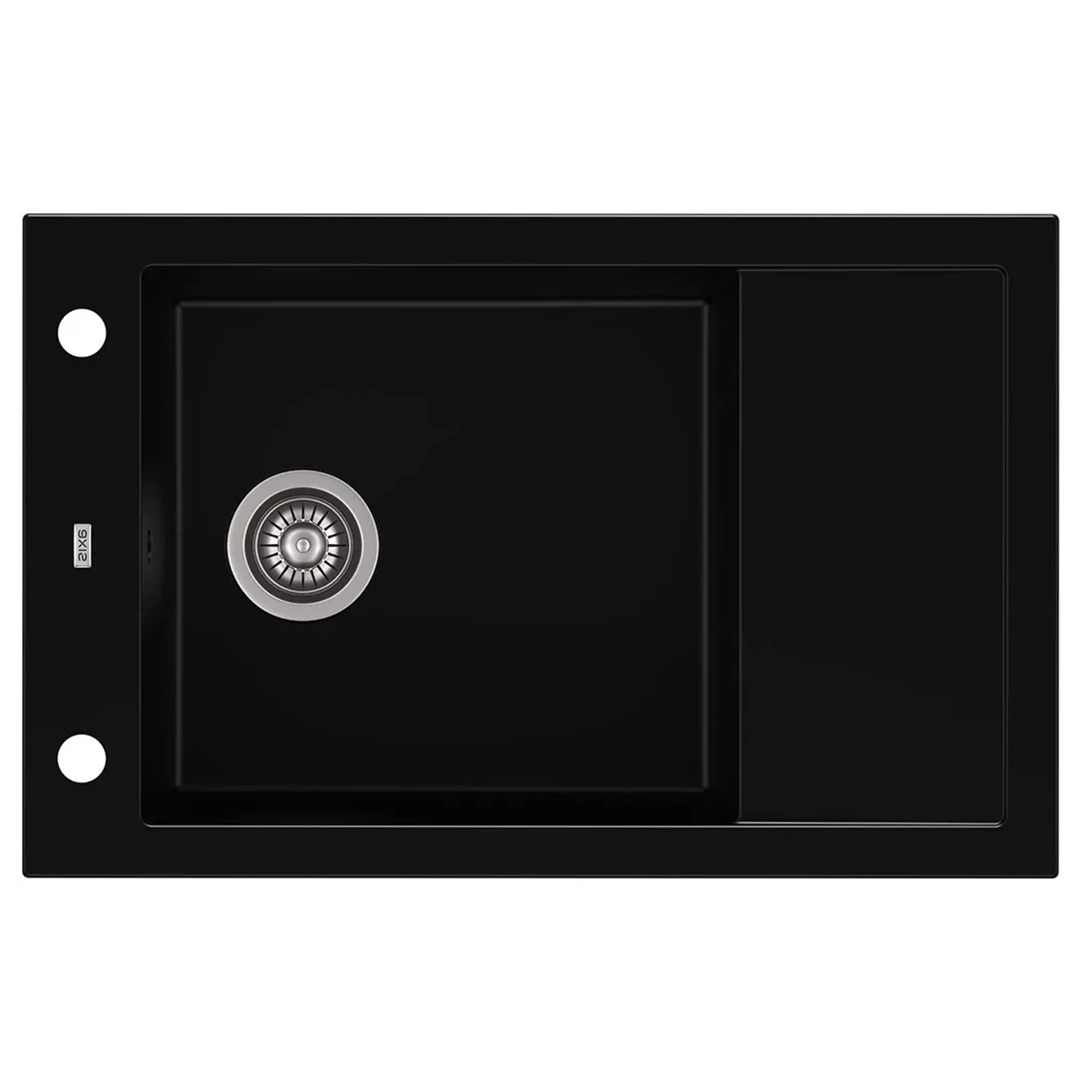 Czarny zlewozmywak A-Point 1-komorowy