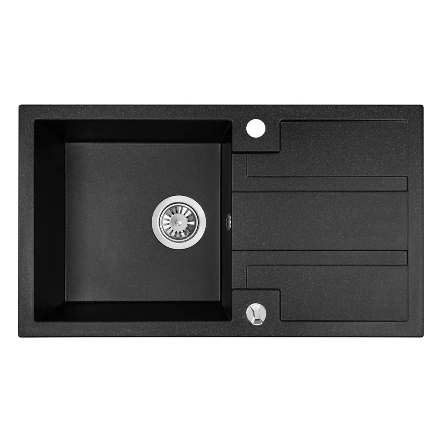 Czarny zlewozmywak Bora 1-kom.