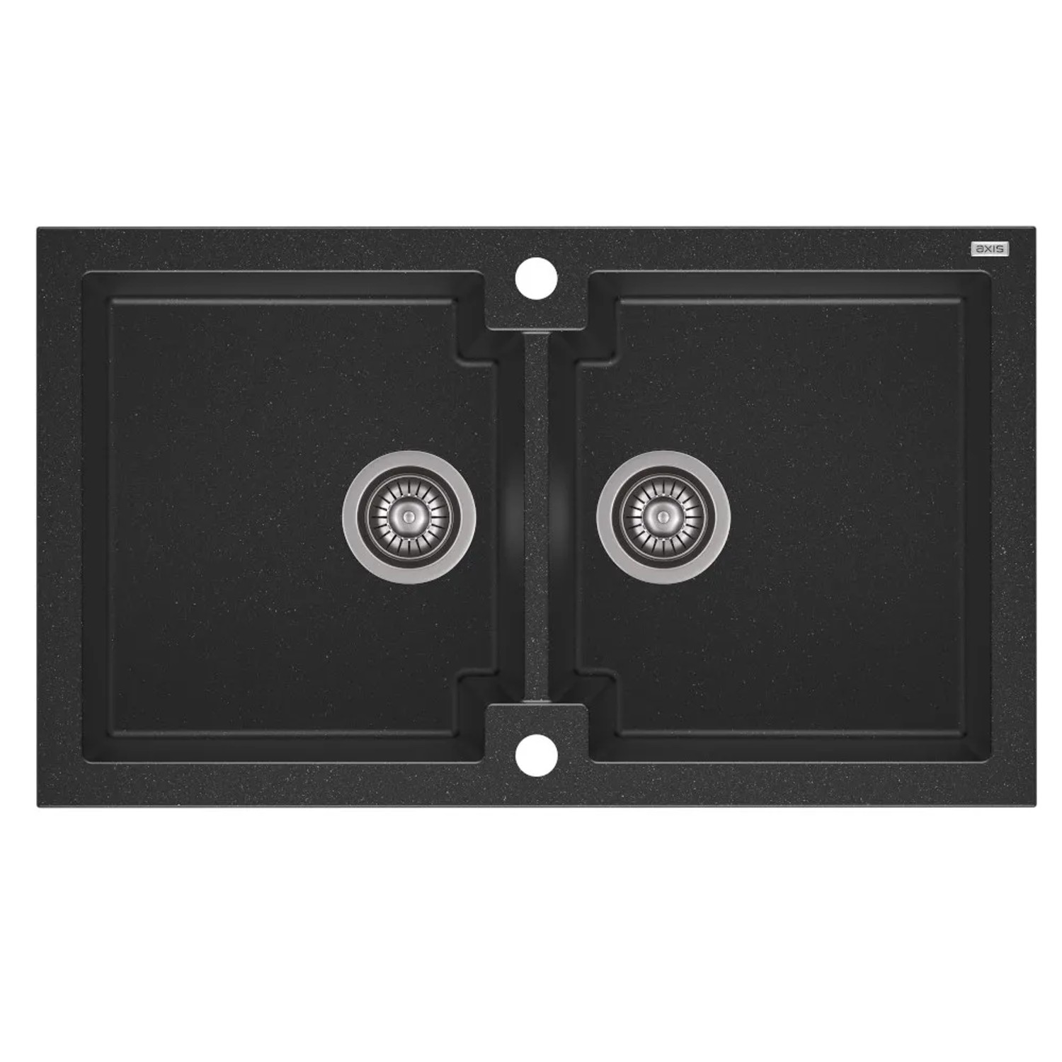 Czarny zlewozmywak Honest 16 2-komorowy