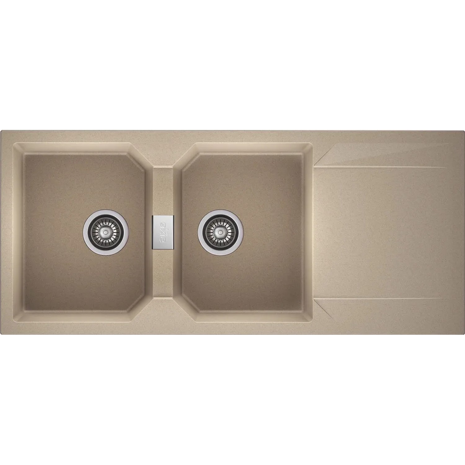 Zlewozmywak Kronos 2-komorowy beżowy