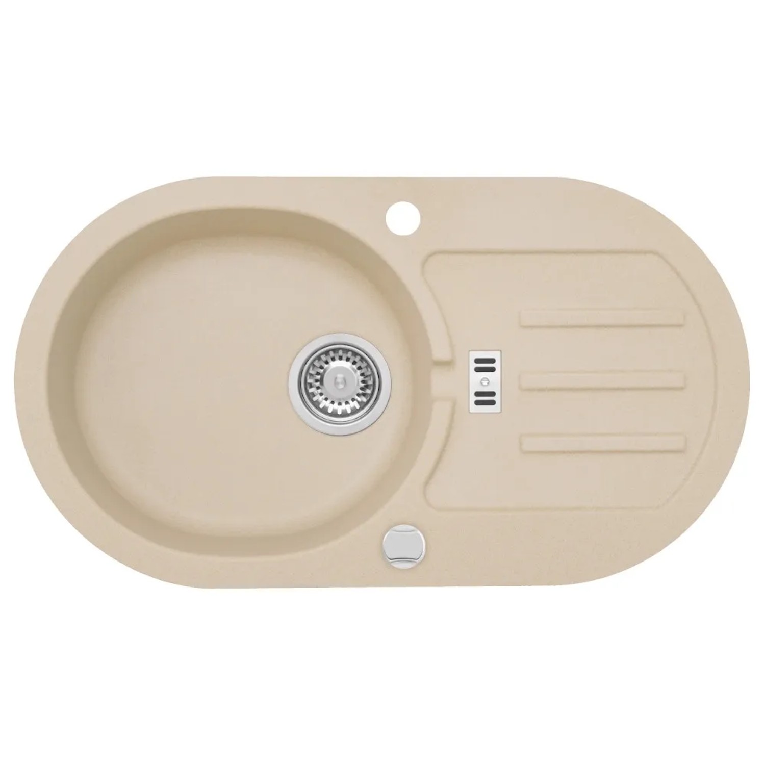 Zlewozmywak Malibu 1-komorowy Beżowy 77x43 cm