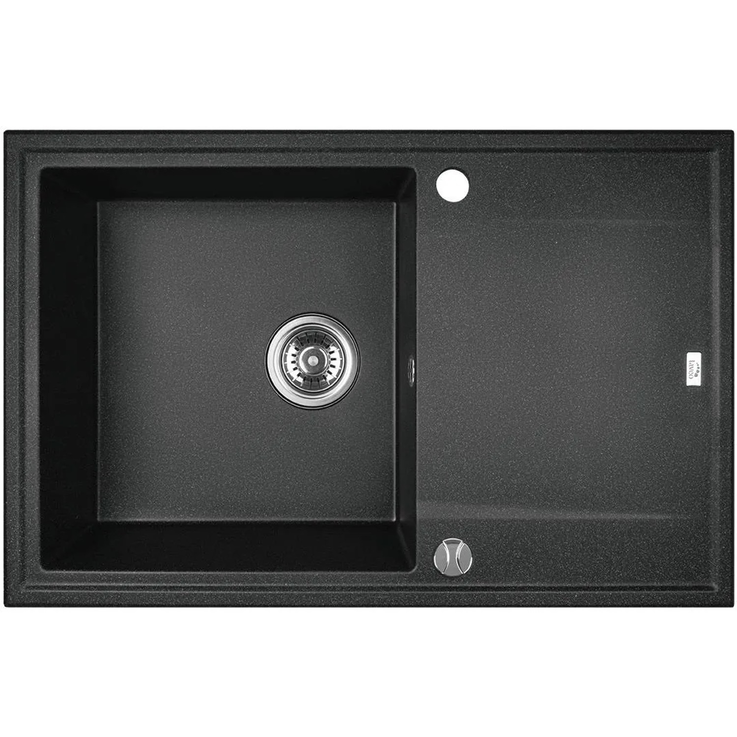 Zlewozmywak Megalo 1-kom. z ociekaczem 78×50 cm — recenzja i opinie czarnego modelu