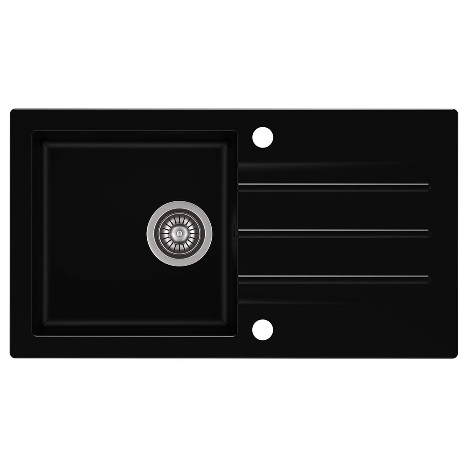 Zlewozmywak Mojito z ociekaczem czarny 78x43 cm