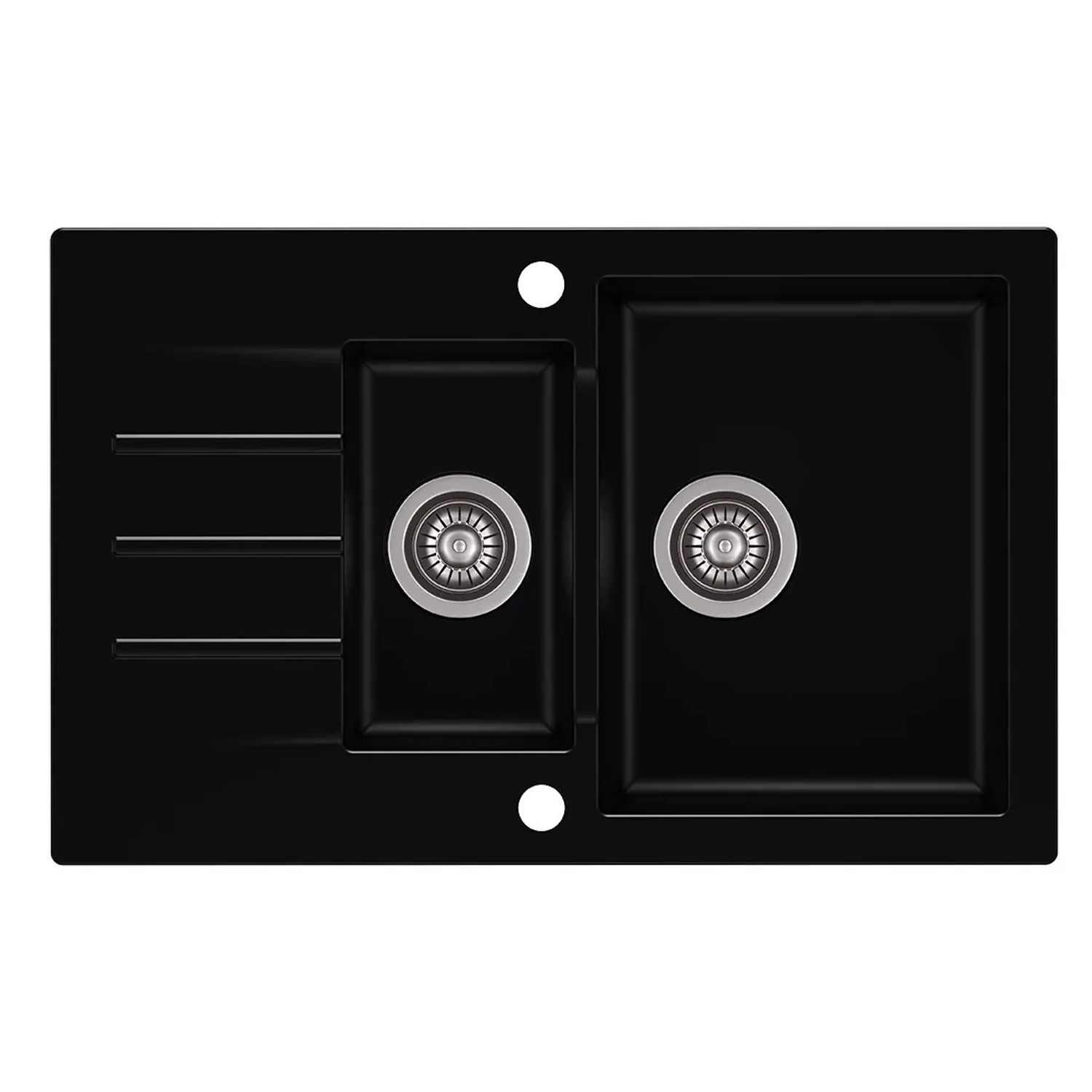 Zlewozmywak Mojito 1,5-komorowy z półociekaczem 79×50 cm — recenzja i opinia (czarny)