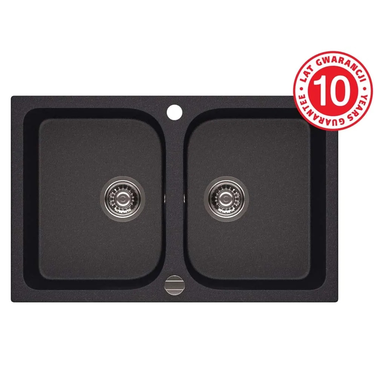 Zlewozmywak Porto 2-komorowy czarny