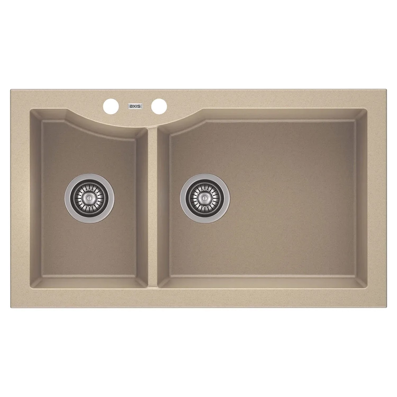 Zlewozmywak Respect 14 2-komorowy beżowy