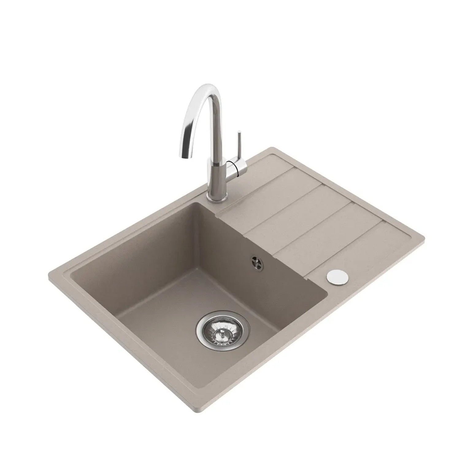 Zlewozmywak granitowy Simple 1-kom. piaskowy