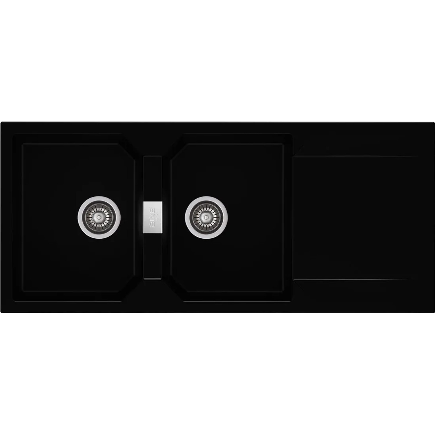 Recenzja zlewozmywaka Axis Kronos 2-kom. czarny 116×50 cm — test i opinia