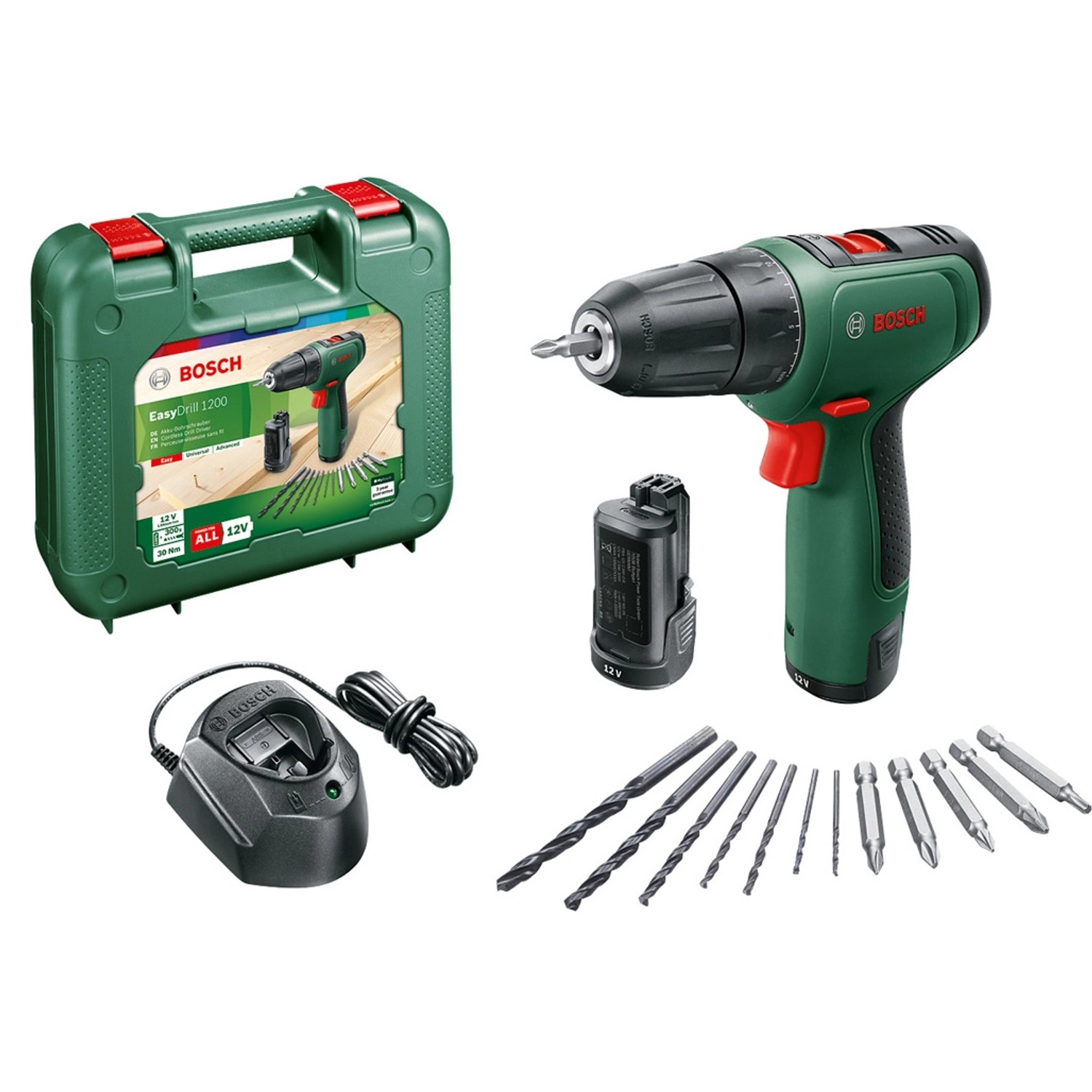 Bosch EasyDrill 1200 wiertarko-wkrętarka 12V 2×1,5Ah