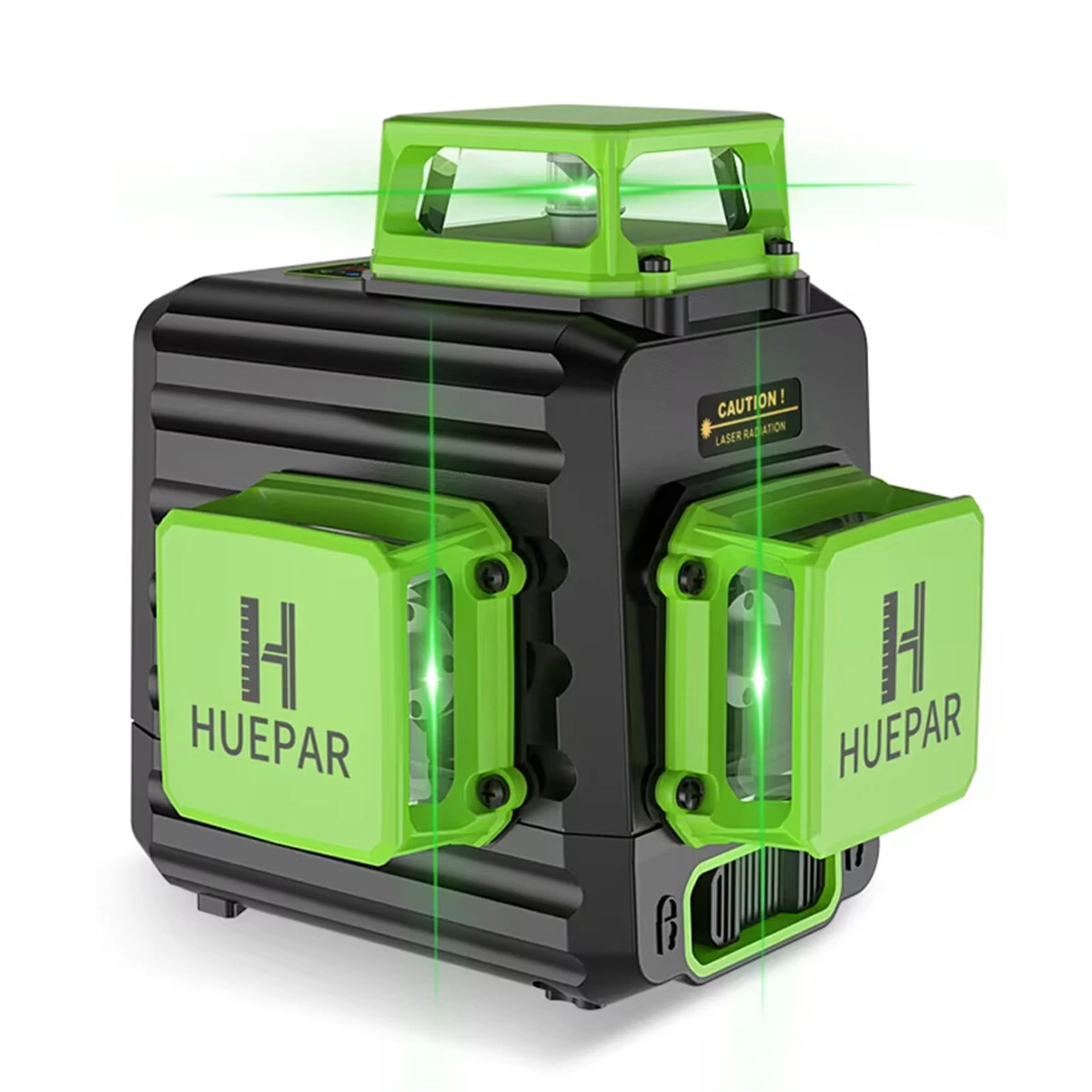 Test Huepar B03CG — 3D zielony laser 12 linii, 360° samopoziomowanie, 5 trybów, 3 sposoby zasilania, IP54