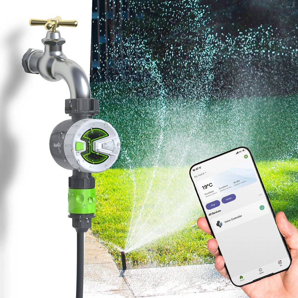 Recenzja Rainpoint Sprinkler Timer — inteligentny timer podlewania Wi‑Fi/Bluetooth ze zdalnym sterowaniem