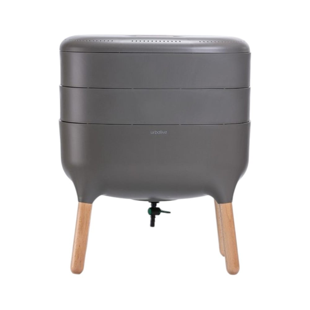 Kompostownik kuchenny Plastia Urbalive 21,7 l szary