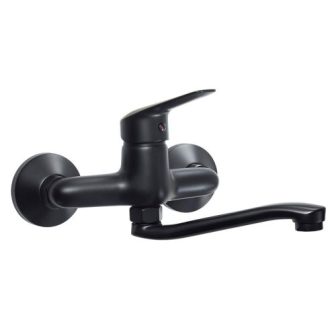 DEANTE Bateria umywalkowa ścienna BORO czarna