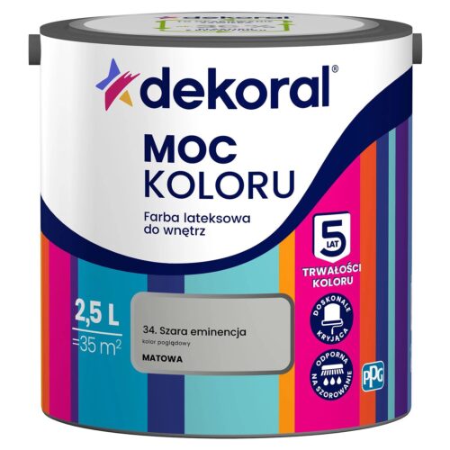 Farba Dekoral Moc Koloru – Szara Eminencja 2,5 l