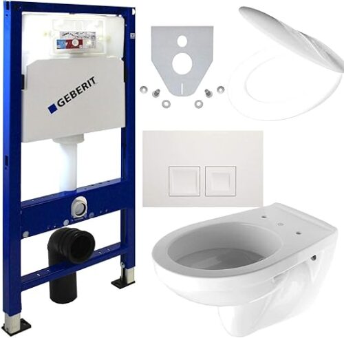Geberit Duofix zestaw WC, montaż do ściany, biały