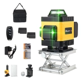 Recenzja MUSTOOL 4D 16-linii — samopoziomujący zielony laser 360° | ±0,2 mm/m, IP54