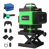 Recenzja MUSTOOL 4D 16‑linii (zielony) — samopoziomujący laser IP54 z baterią 4000 mAh i ekranem dotykowym do wnętrz i na zewnątrz