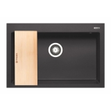 Recenzja zlewozmywaka Pyramis ISTROS 76×50 – czarny 1‑kom. z deską: test i opinia