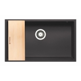Recenzja Pyramis TETRAGON 70×40 — czarny zlewozmywak 1-kom. z deską