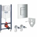 Stelaż podtynkowy Grohe Rapid SL do WC z chromowanym przyciskiem i mocowaniami
