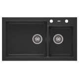 Recenzja zlewozmywaka A-Point 14 2-kom. czarny 86×50 cm — test i opinia