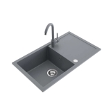 Recenzja zlewozmywaka Alpha 1-kom. z ociekaczem i baterią (szary, 76×44 cm)