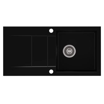 Recenzja zlewozmywaka Cascada 4 — 1-kom., z ociekaczem, czarny 86×43 cm