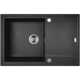 Zlewozmywak Megalo 1-kom. z ociekaczem 78×50 cm — recenzja i opinie czarnego modelu