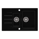 Zlewozmywak Mojito 1,5-komorowy z półociekaczem 79×50 cm — recenzja i opinia (czarny)